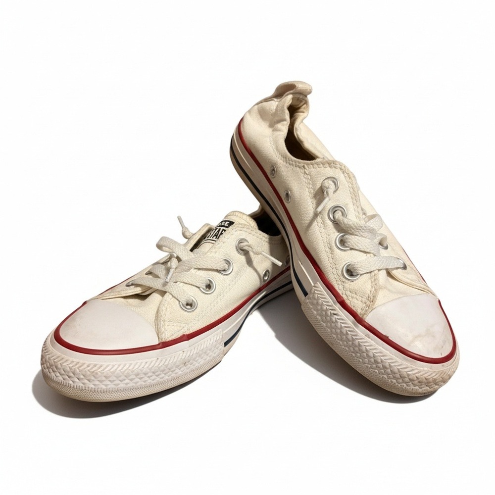 Converse Chuck Taylor All Star Low Top Cream Canvas Sneakers Women's Size‎ 7